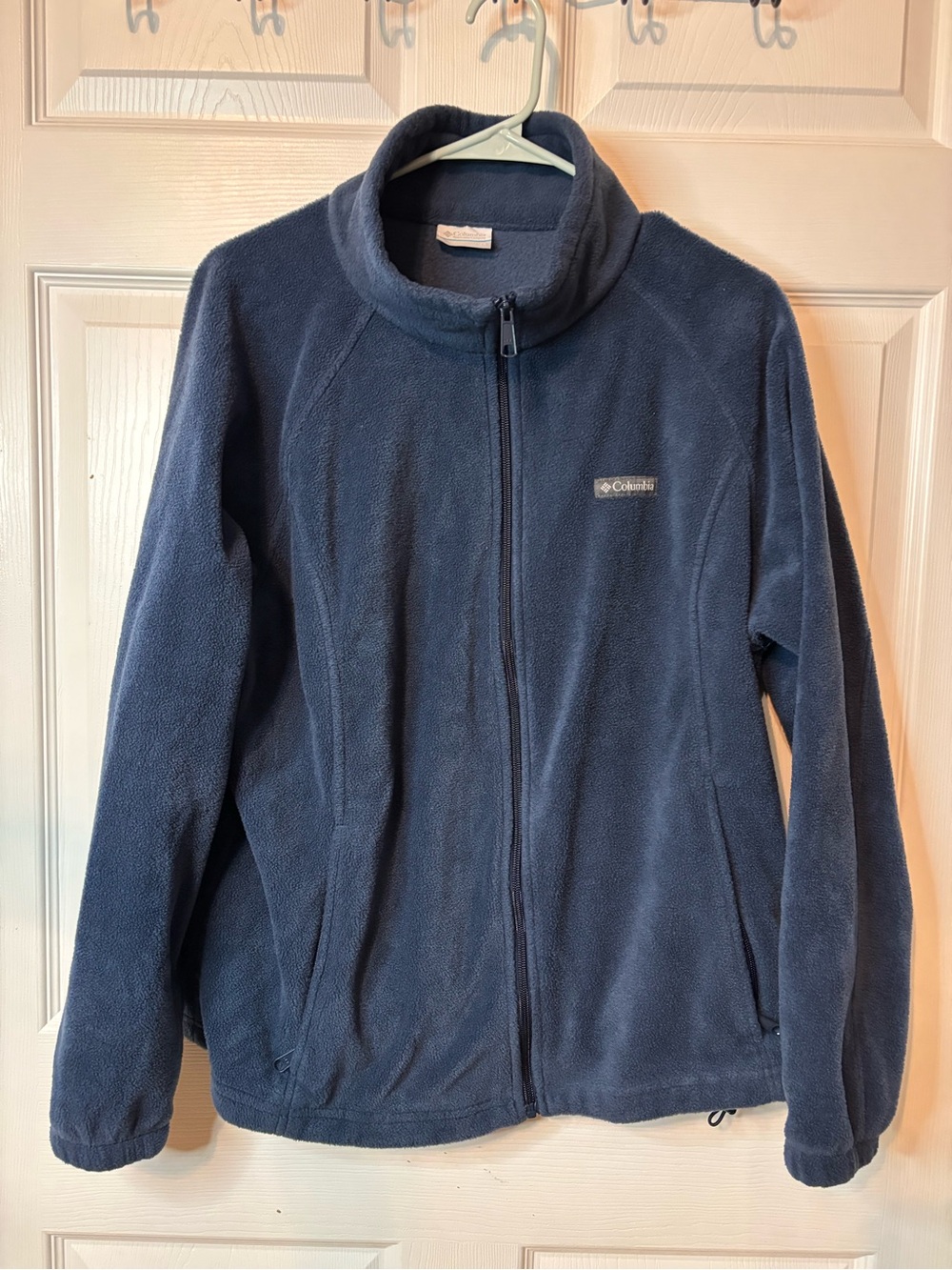 Columbia Navy Full-Zip Teddy Fleece Jacket